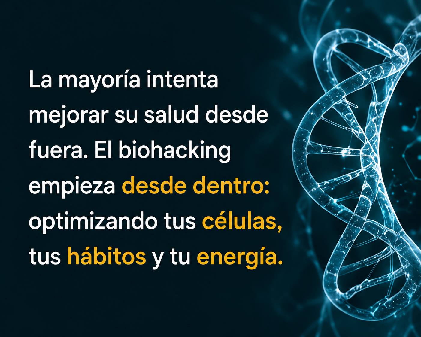 Biohacking para optimizar la salud desde dentro mediante nutrición celular y hábitos saludables
